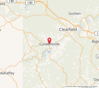 Map of Curwensville, Pennsylvania