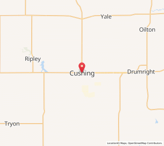 Map of Cushing, Oklahoma