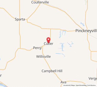 Map of Cutler, Illinois