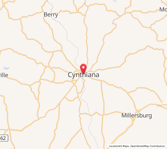Map of Cynthiana, Kentucky