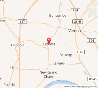 Map of Cypress, Illinois