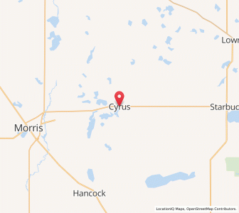 Map of Cyrus, Minnesota