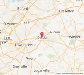Map of Dacula, Georgia