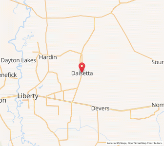 Map of Daisetta, Texas