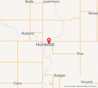 Map of Dakota City, Iowa