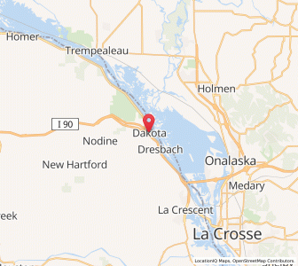 Map of Dakota, Minnesota