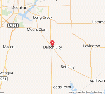 Map of Dalton City, Illinois