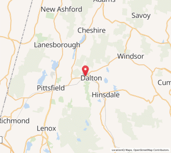 Map of Dalton, Massachusetts