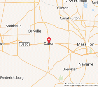 Map of Dalton, Ohio