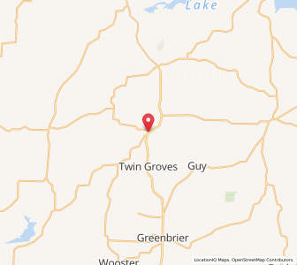 Map of Damascus, Arkansas