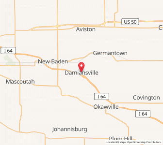 Map of Damiansville, Illinois