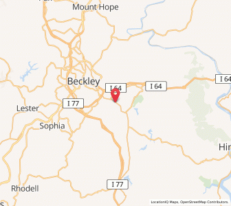 Map of Daniels, West Virginia