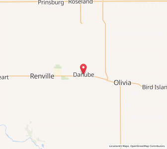 Map of Danube, Minnesota