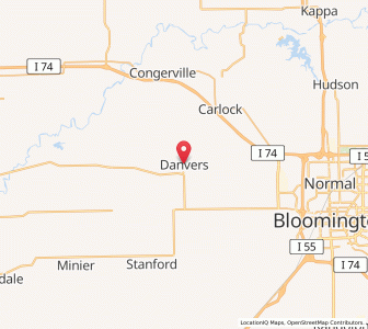 Map of Danvers, Illinois