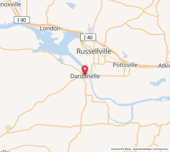 Map of Dardanelle, Arkansas