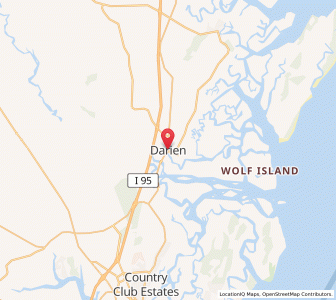 Map of Darien, Georgia
