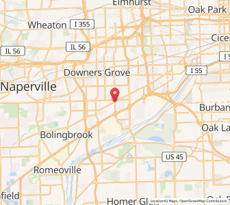 Map of Darien, Illinois