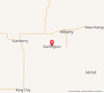 Map of Darlington, Missouri