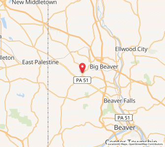 Map of Darlington, Pennsylvania