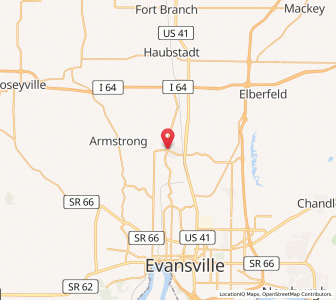 Map of Darmstadt, Indiana