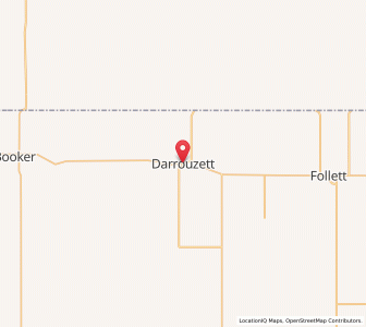 Map of Darrouzett, Texas