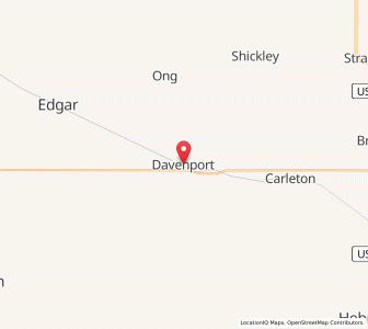 Map of Davenport, Nebraska