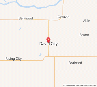 Map of David City, Nebraska