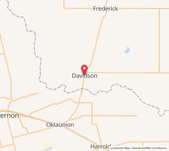 Map of Davidson, Oklahoma