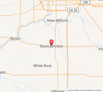 Map of Davis Junction, Illinois