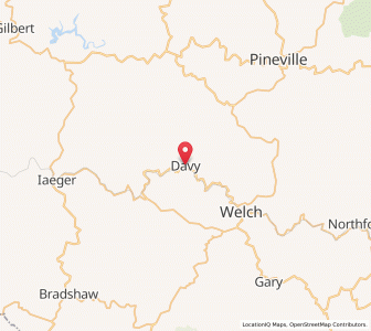 Map of Davy, West Virginia