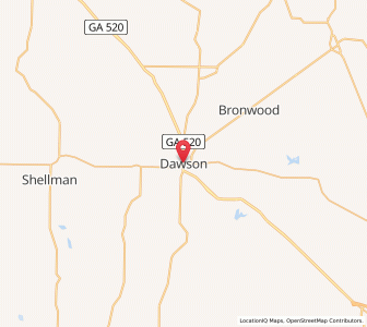 Map of Dawson, Georgia