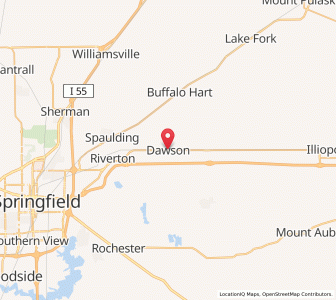 Map of Dawson, Illinois