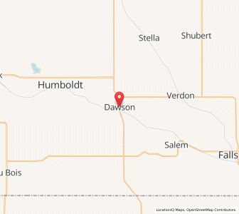 Map of Dawson, Nebraska
