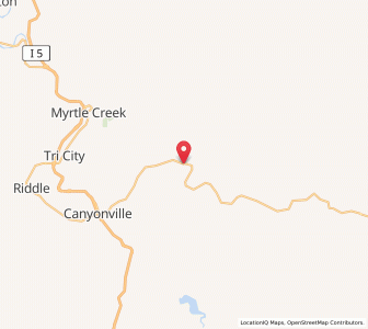 Map of Days Creek, Oregon