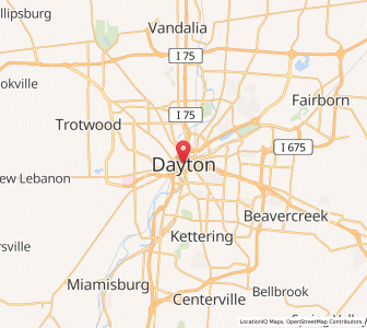 Map of Dayton, Ohio