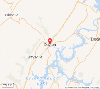 Map of Dayton, Tennessee