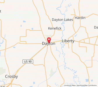 Map of Dayton, Texas