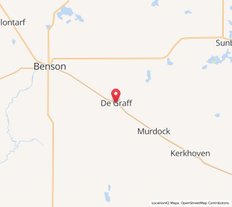 Map of De Graff, Minnesota