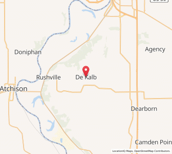 Map of De Kalb, Missouri