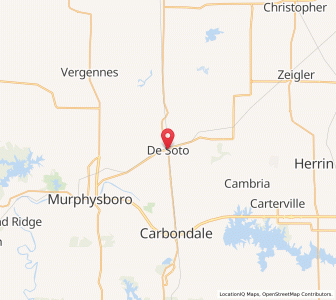 Map of De Soto, Illinois