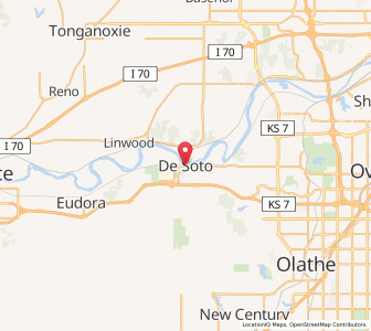 Map of De Soto, Kansas