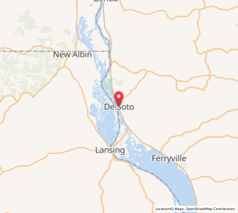 Map of De Soto, Wisconsin