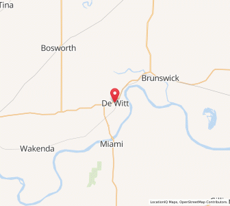 Map of De Witt, Missouri