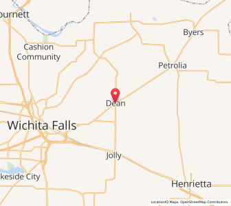 Map of Dean, Texas