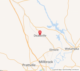 Map of Deatsville, Alabama