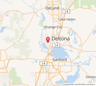 Map of DeBary, Florida