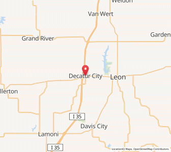 Map of Decatur City, Iowa