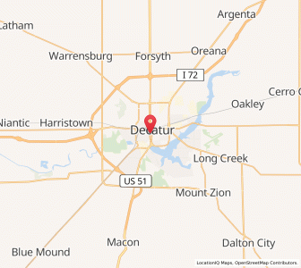Map of Decatur, Illinois
