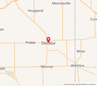 Map of Decatur, Indiana