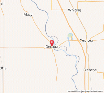 Map of Decatur, Nebraska